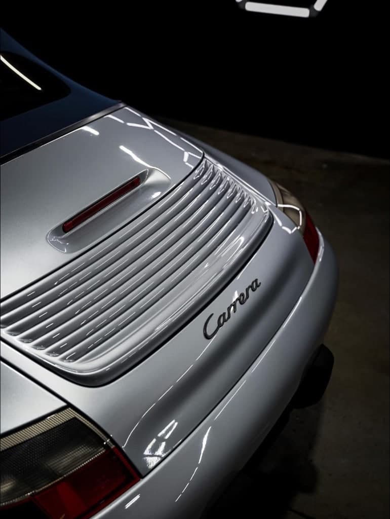 Porsche 911 Carrera rear deck detail at Beloit Motor Werks
